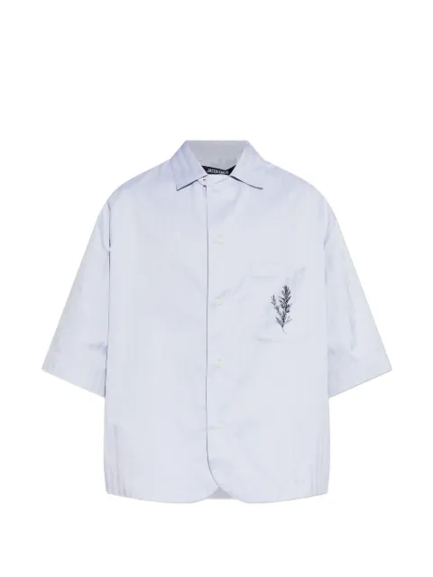 Jacquemus Gardian embroidered-detail striped shirt