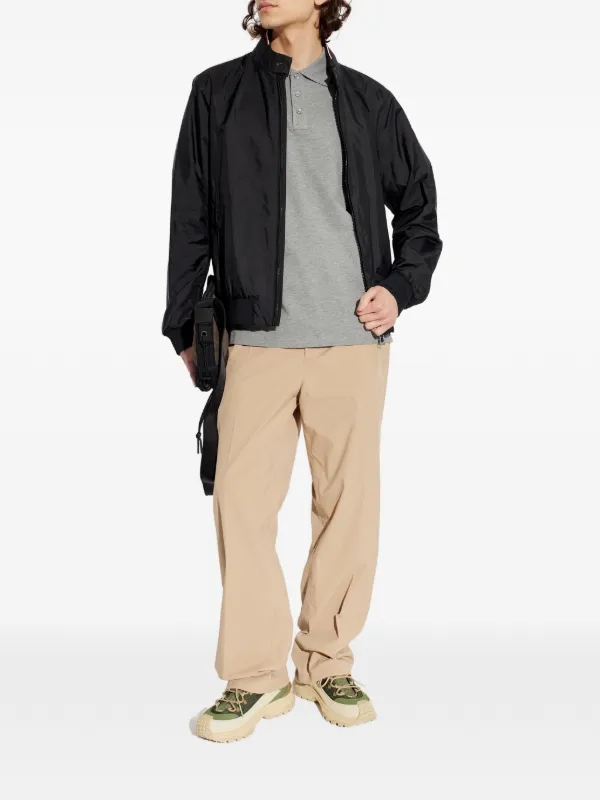 Moncler ストライプディテール ポロシャツ | グレー | FARFETCH JP