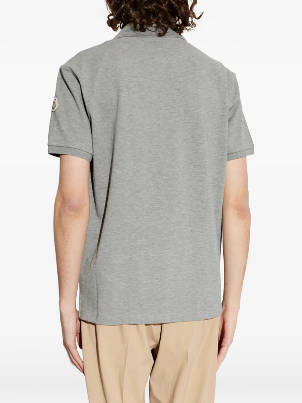 Moncler Poloshirt met gestreept-detail Grijs