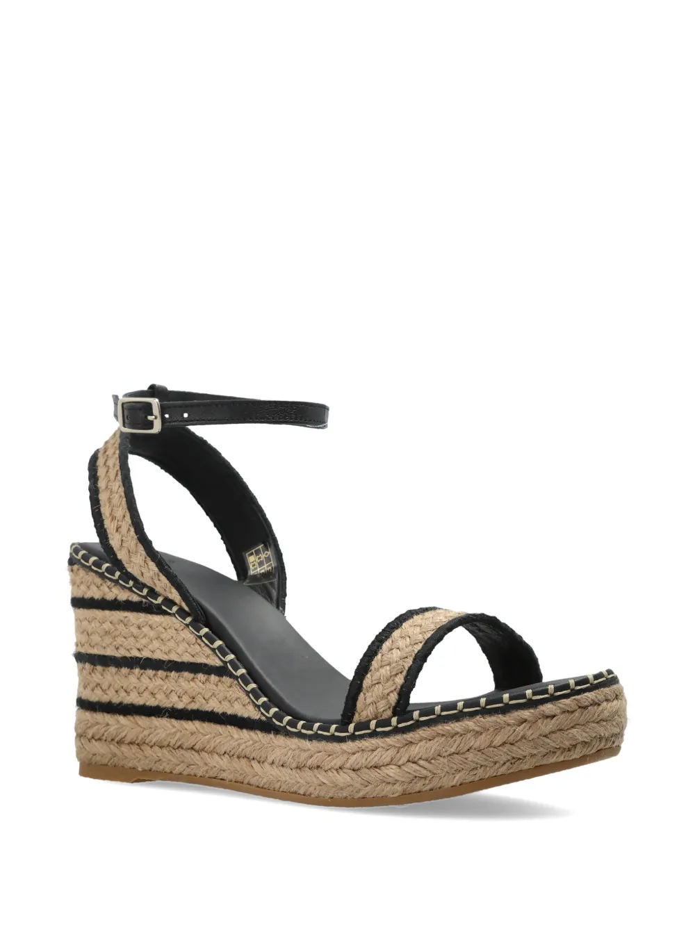 Castañer Gestreepte espadrilles met sleehak Beige