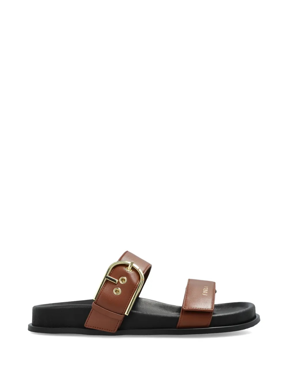 Furla Solea buckled-strap flat sandals - Marrone