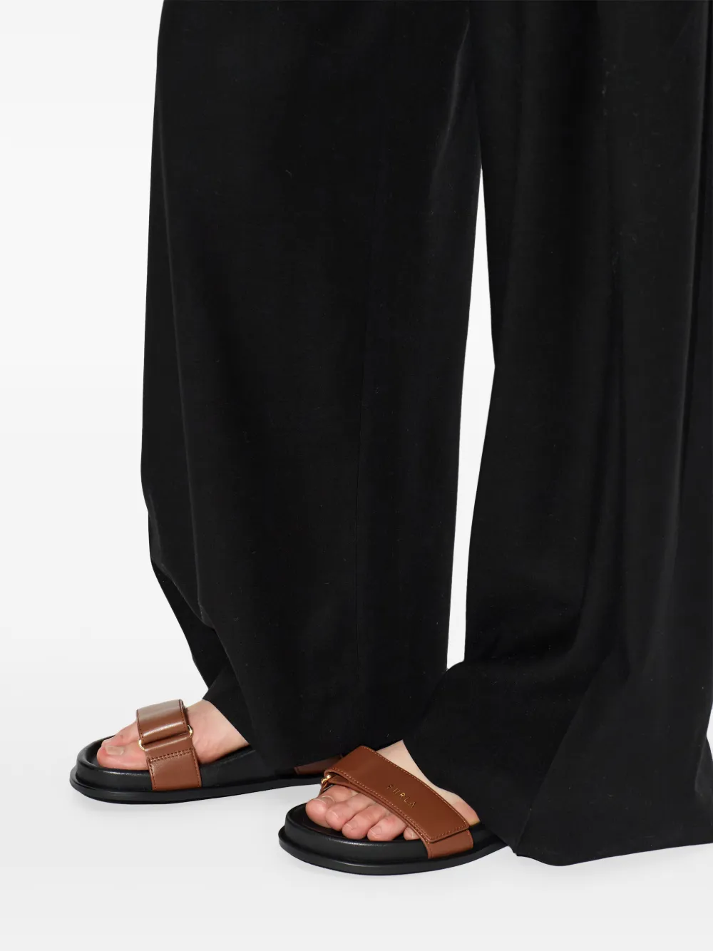 Furla Solea sandalen met gespbandje Bruin