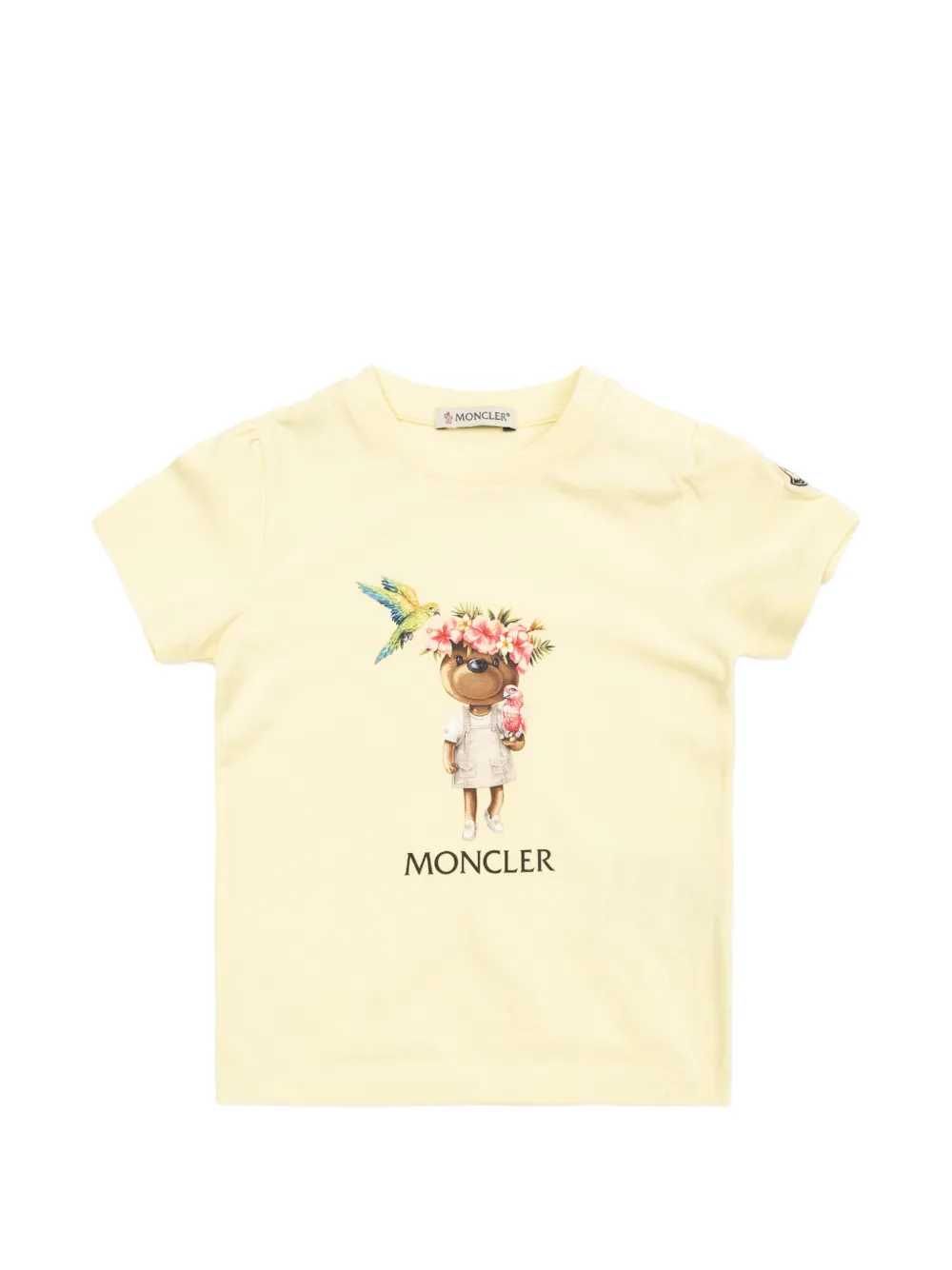 Moncler Enfant T-shirt met grafische print Geel
