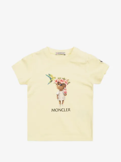 Moncler Enfant playera con estampado gráfico de bebé