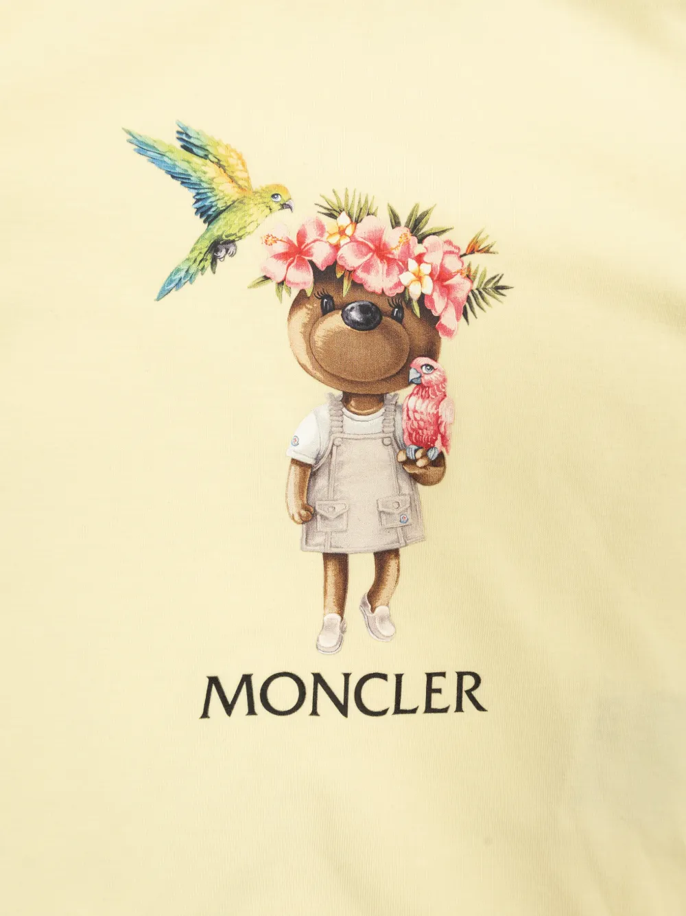 Moncler Enfant T-shirt met grafische print Geel