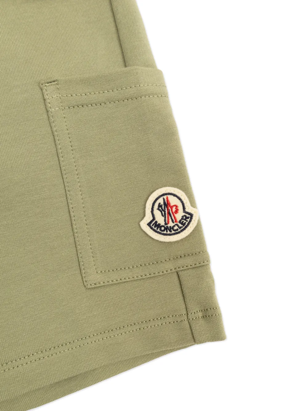  Moncler Enfant Patch Pocket Shorts - Green 