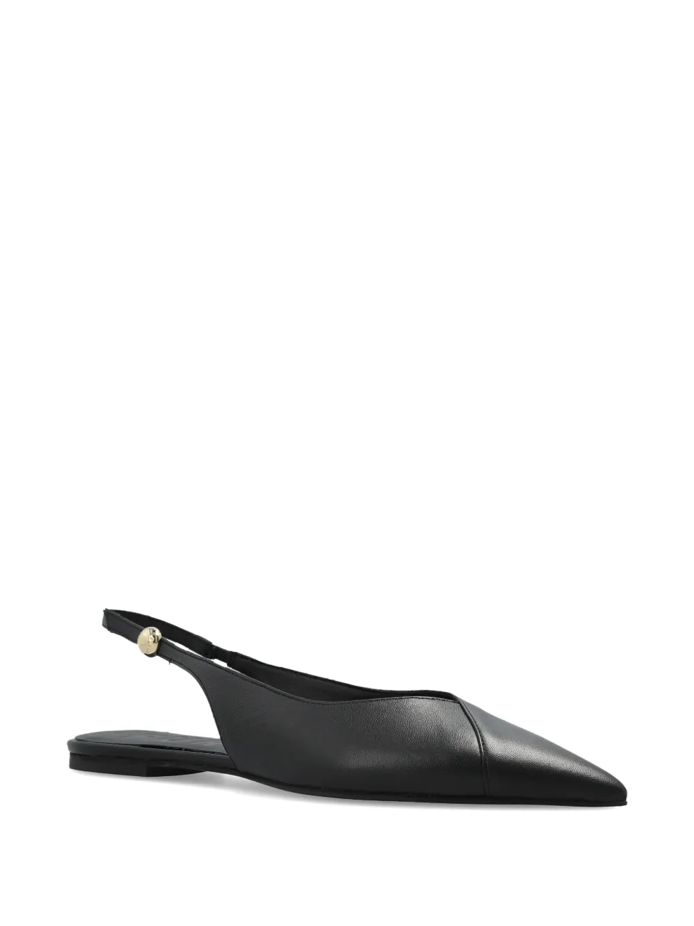 Furla Sfera leren slingback pumps met puntige neus Zwart