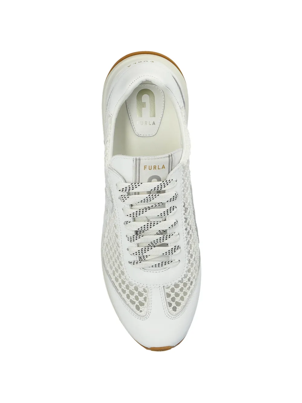 Furla lace-up leather sneakers Wit