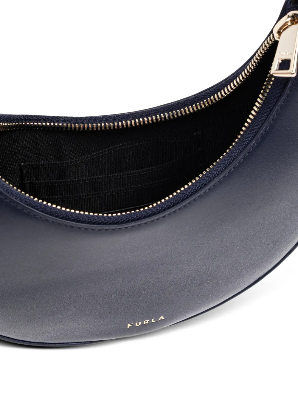 Furla Delizia leren mini-shopper met rits Blauw