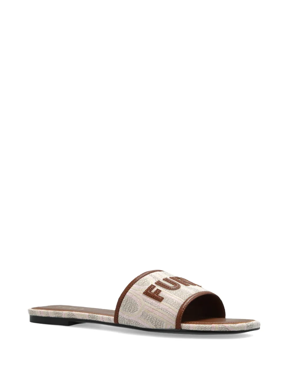 Furla Slippers met logo Beige