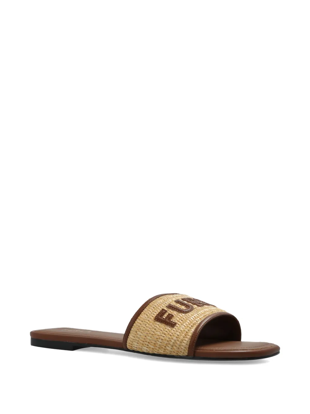 Furla Slippers met logo Beige
