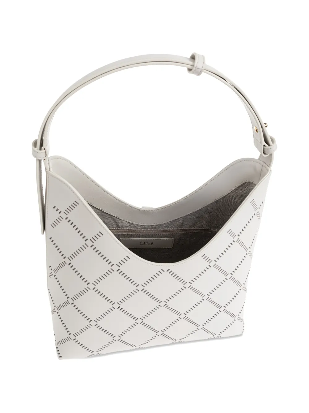 Furla Goccia shopper met geperforeerd slot Wit