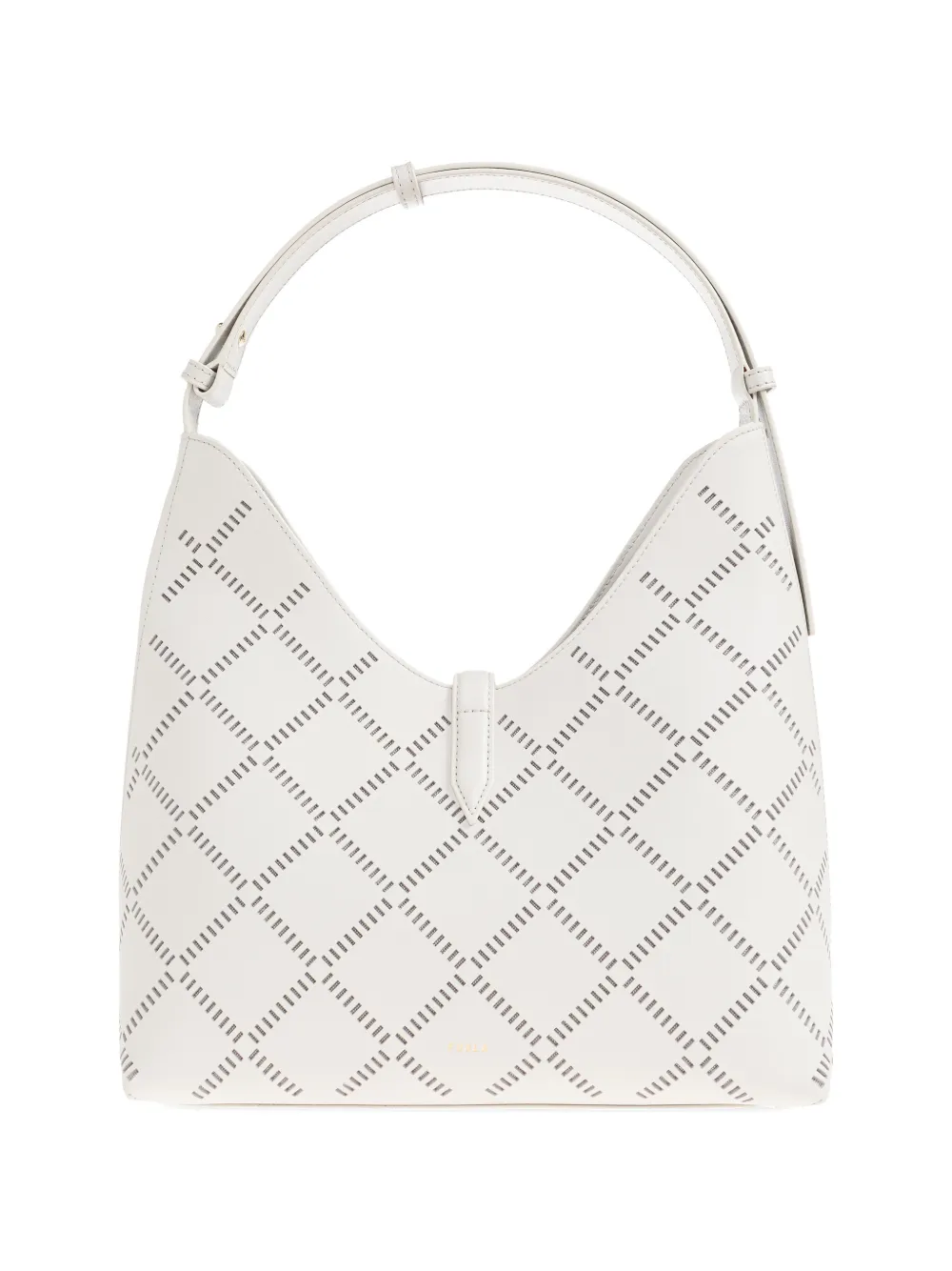 Furla Goccia shopper met geperforeerd slot Wit