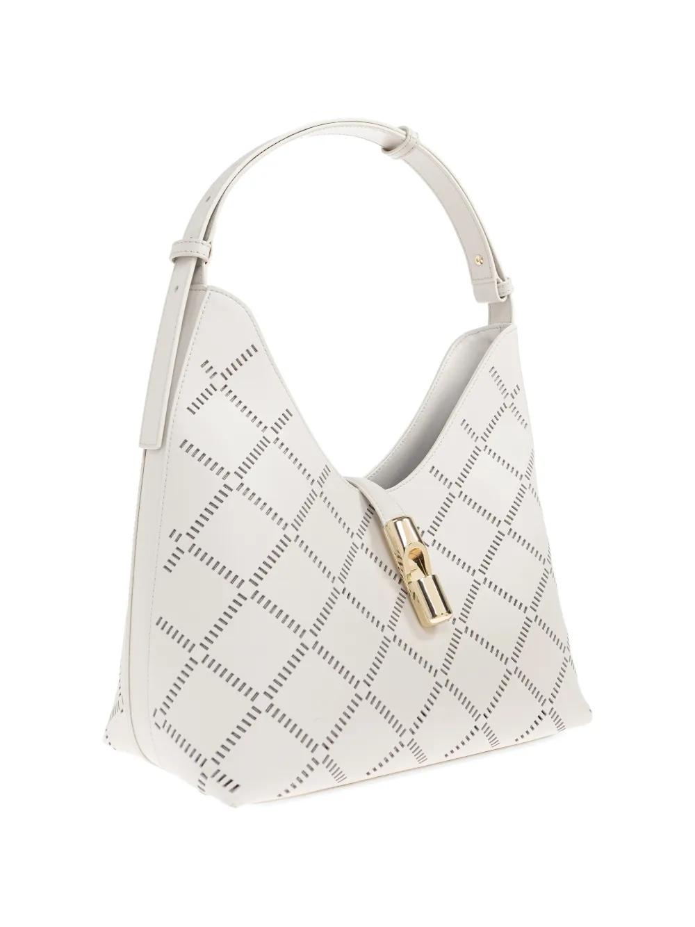 Furla Goccia shopper met geperforeerd slot Wit