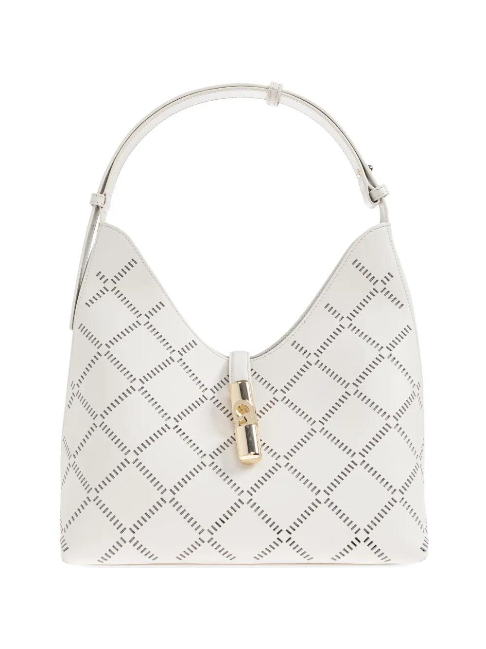 Furla Goccia perforated lock tote bag - Bianco