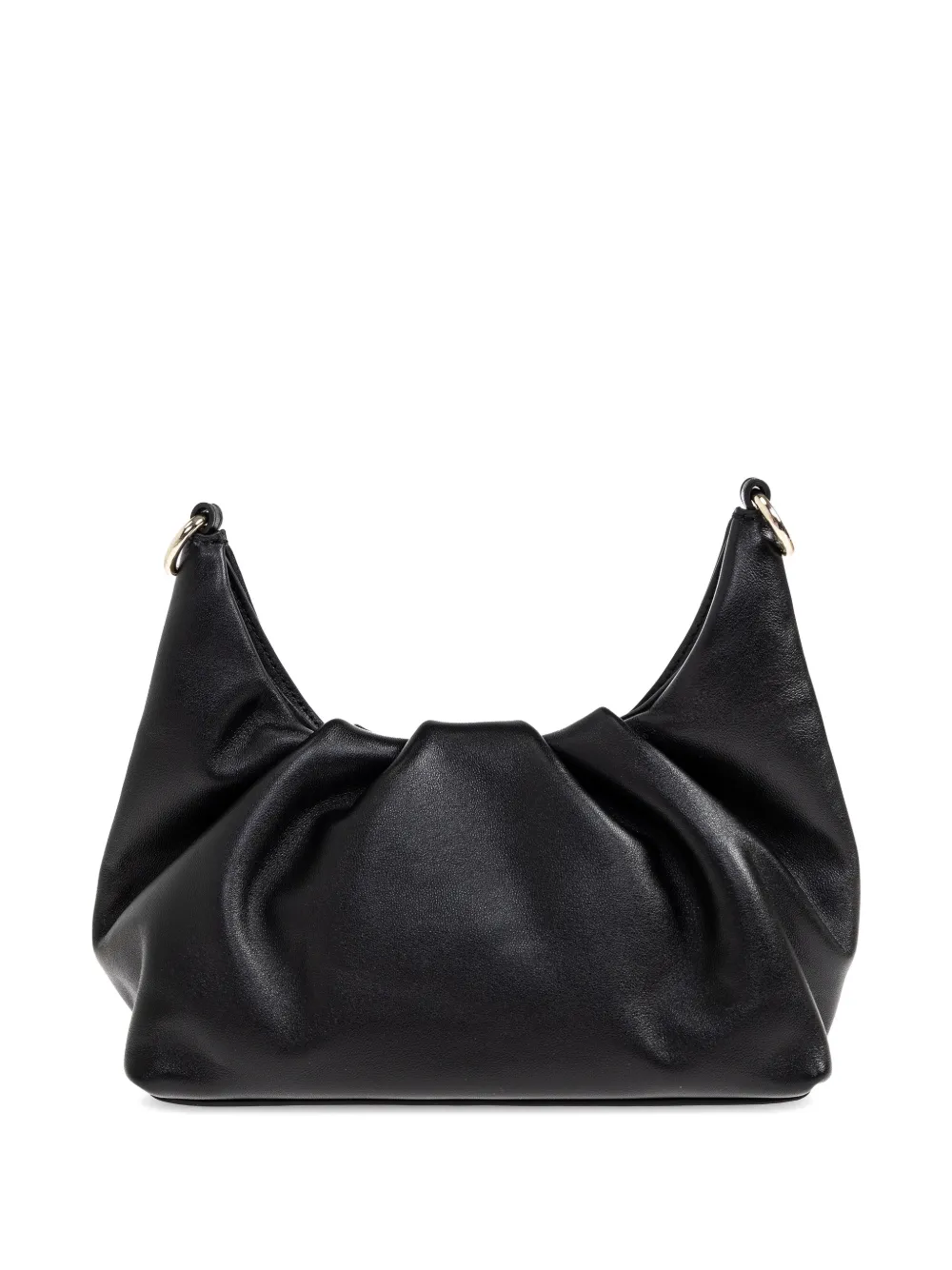 Furla Delia lamsleren schoudertas met ketting Zwart
