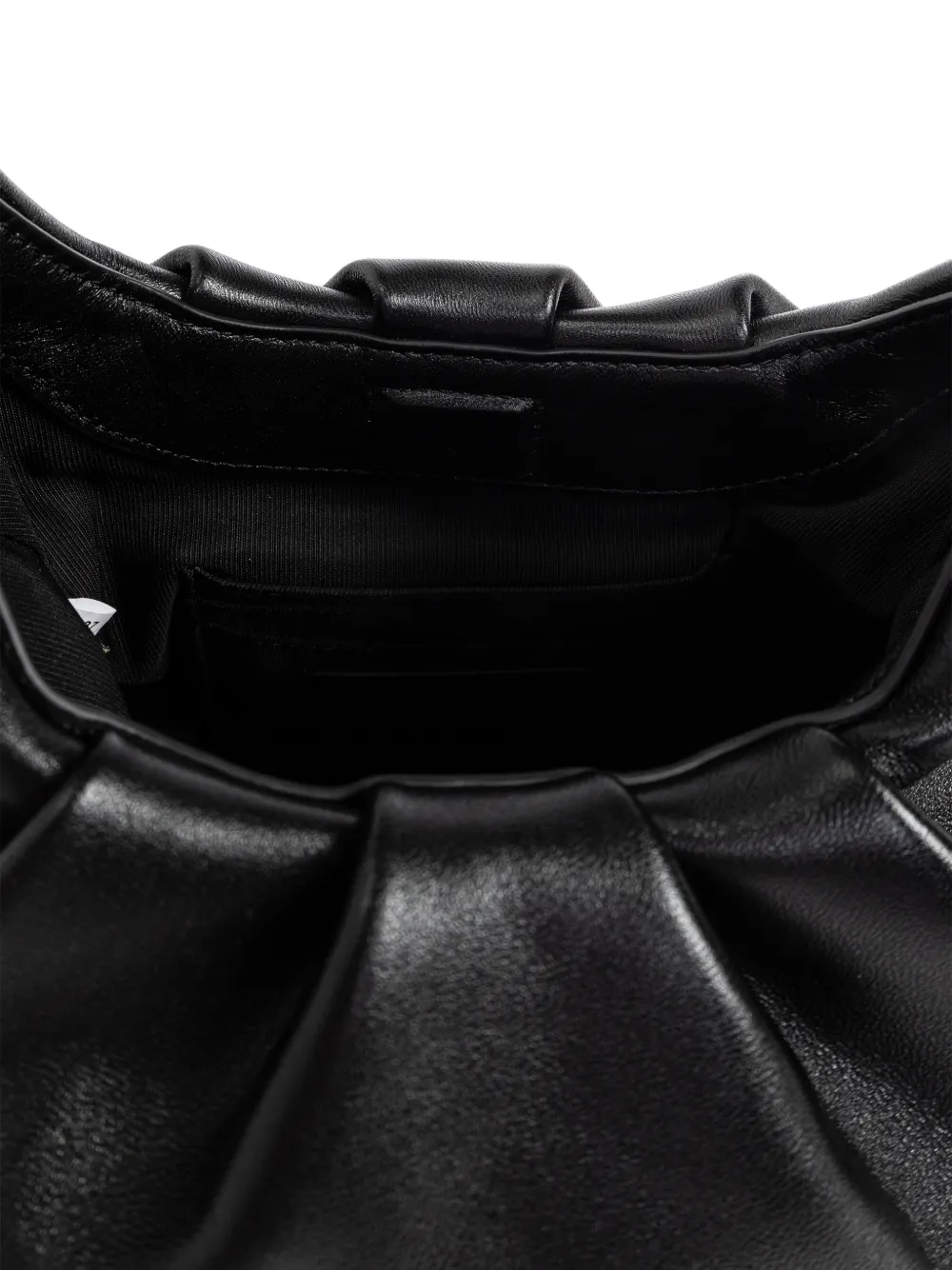 Furla Delia lamsleren schoudertas met ketting Zwart