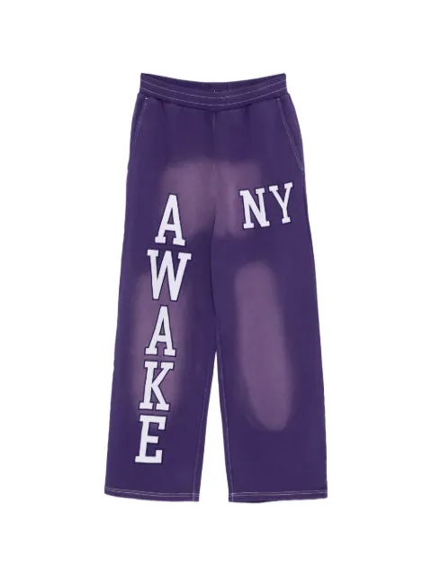 Awake NY letter-embroidered trousers