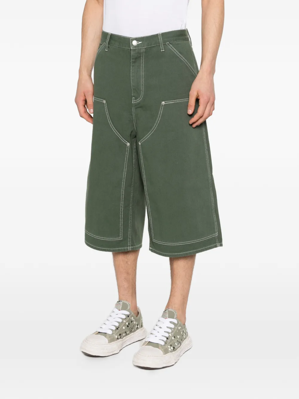  Awake Ny Contrast-stitching Bermuda Short - Green 