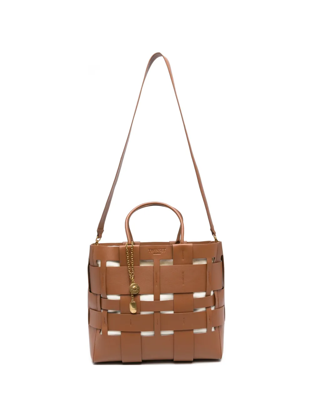 TWINSET chain-charm tote bag - Marrone