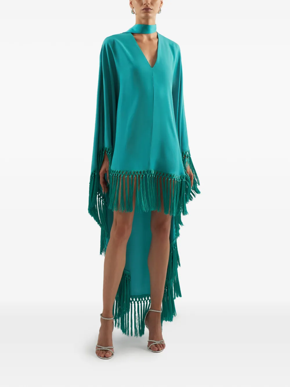 Taller Marmo Cecil Kafta jurk met franje Blauw
