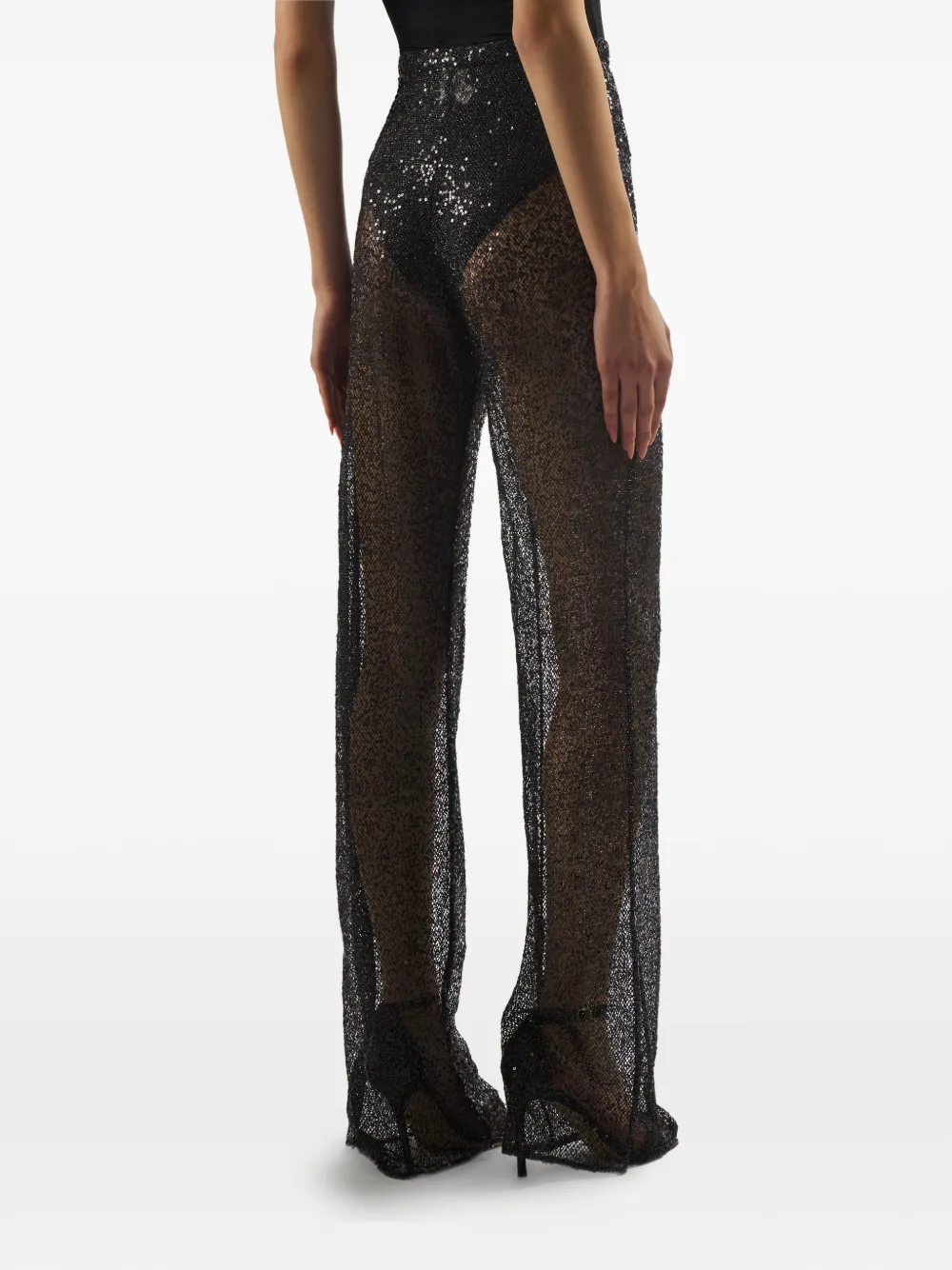 Taller Marmo Marlene broek met pailletten Zwart