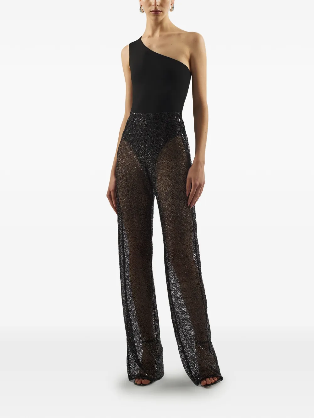 Taller Marmo Marlene broek met pailletten Zwart