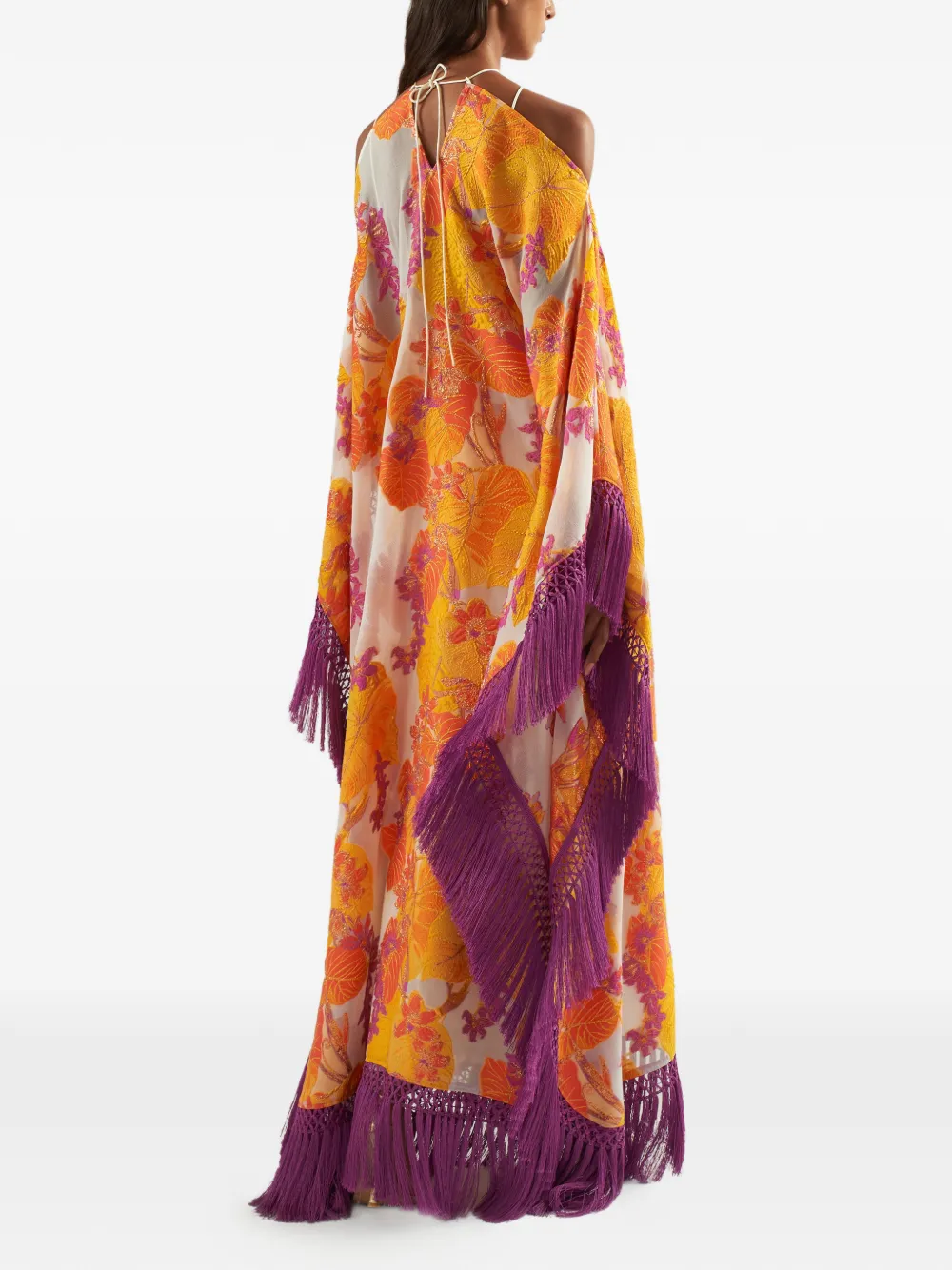 Taller Marmo Tallulah tuniek met bloemenprint en franje Geel
