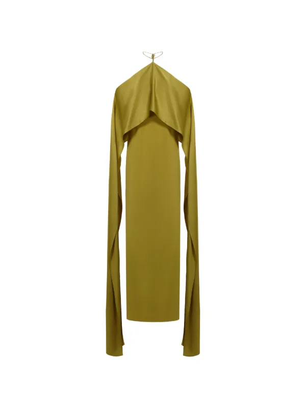 Taller Marmo Nan Draped Dress in Green