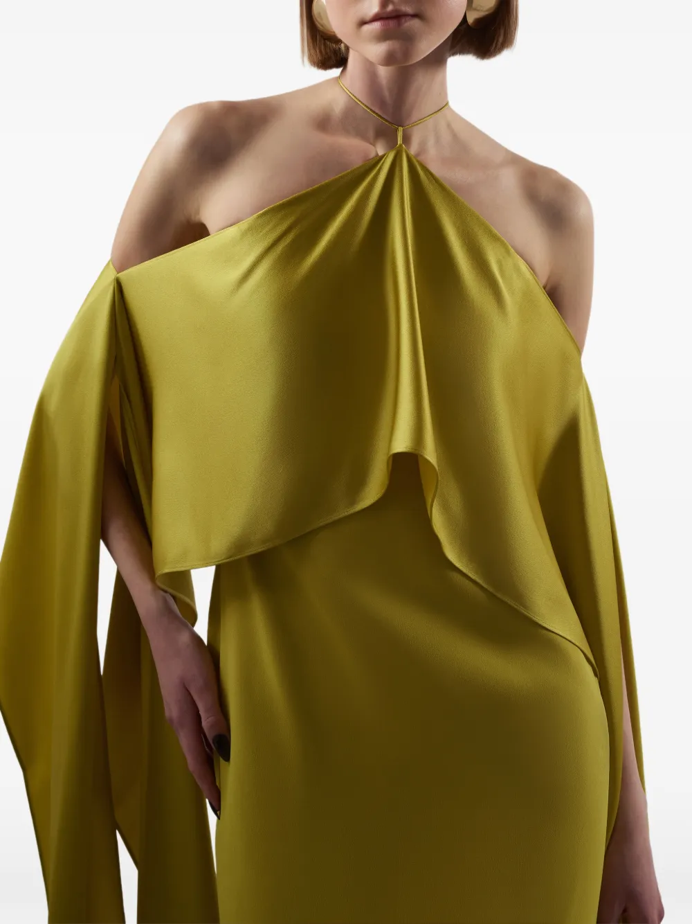 Taller Marmo Nan gedrapeerde jurk Groen