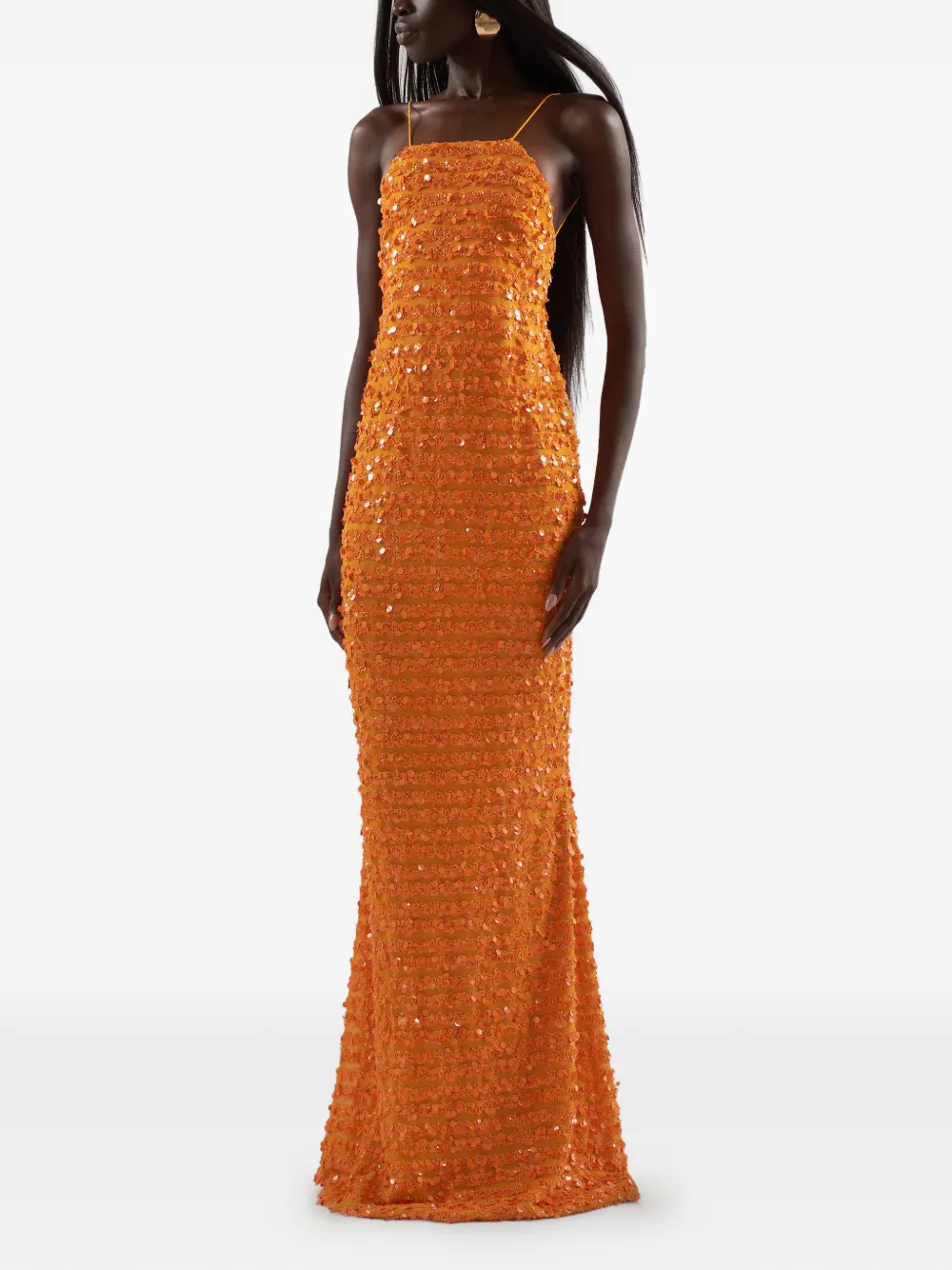 Taller Marmo Candice maxi-jurk met pailletten Oranje