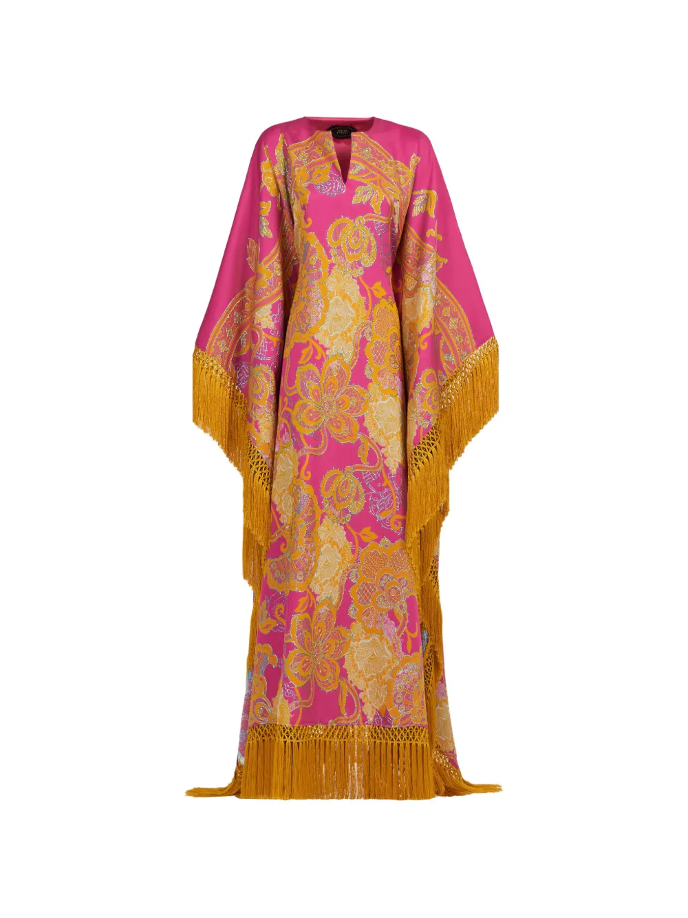 Taller Marmo Pahlavi Kaftan fringed dress - Pink
