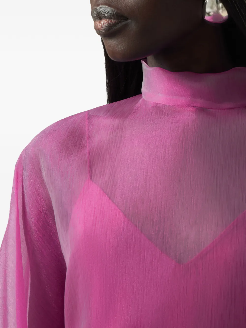 Taller Marmo Sphinx tuniekjurk met hoge hals Roze