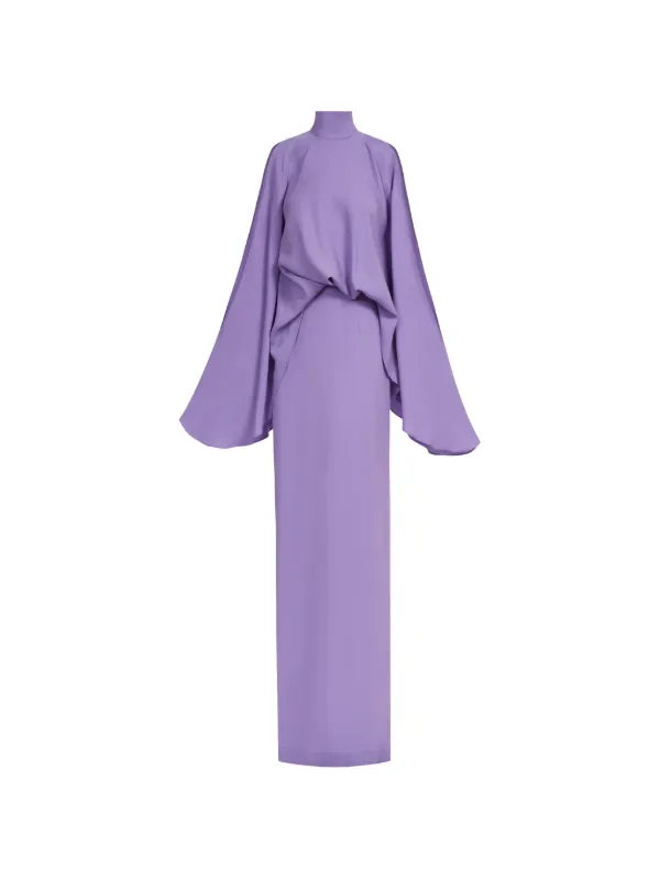 Taller Marmo Bacall High Neck Dress in Purple