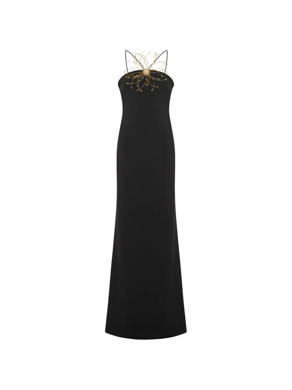 Taller Marmo Rückenfreies Jacqueline Maxikleid - Schwarz