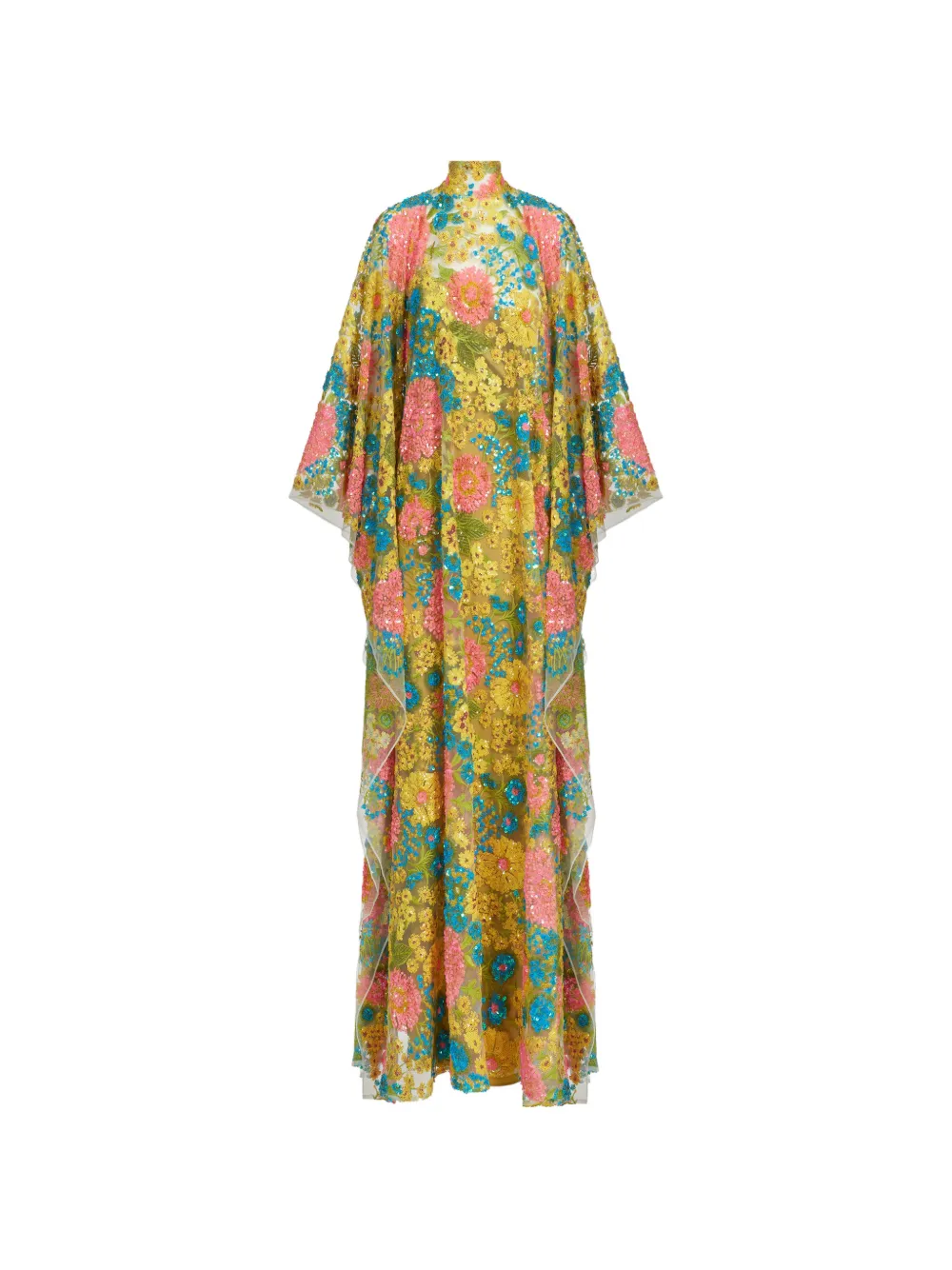 Taller Marmo Caftano Graham a fiori - Giallo