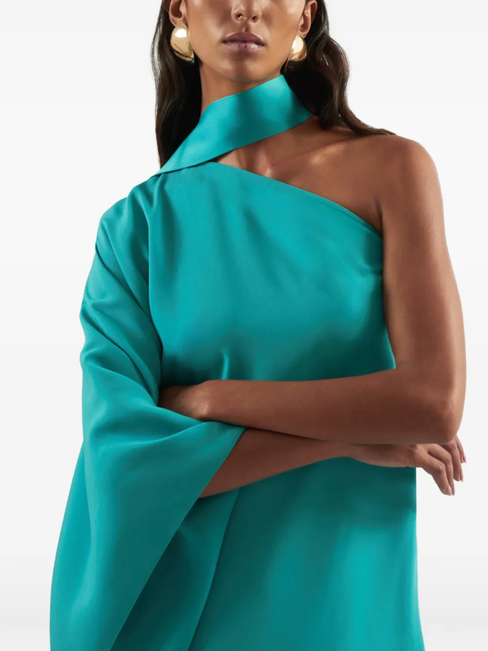 Taller Marmo Paloma asymmetrische maxi-jurk Blauw