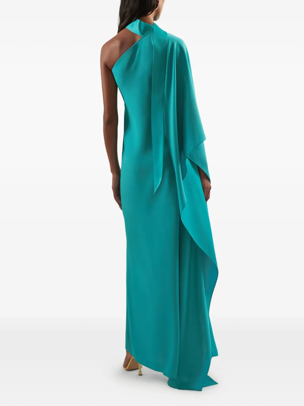 Taller Marmo Paloma asymmetrische maxi-jurk Blauw