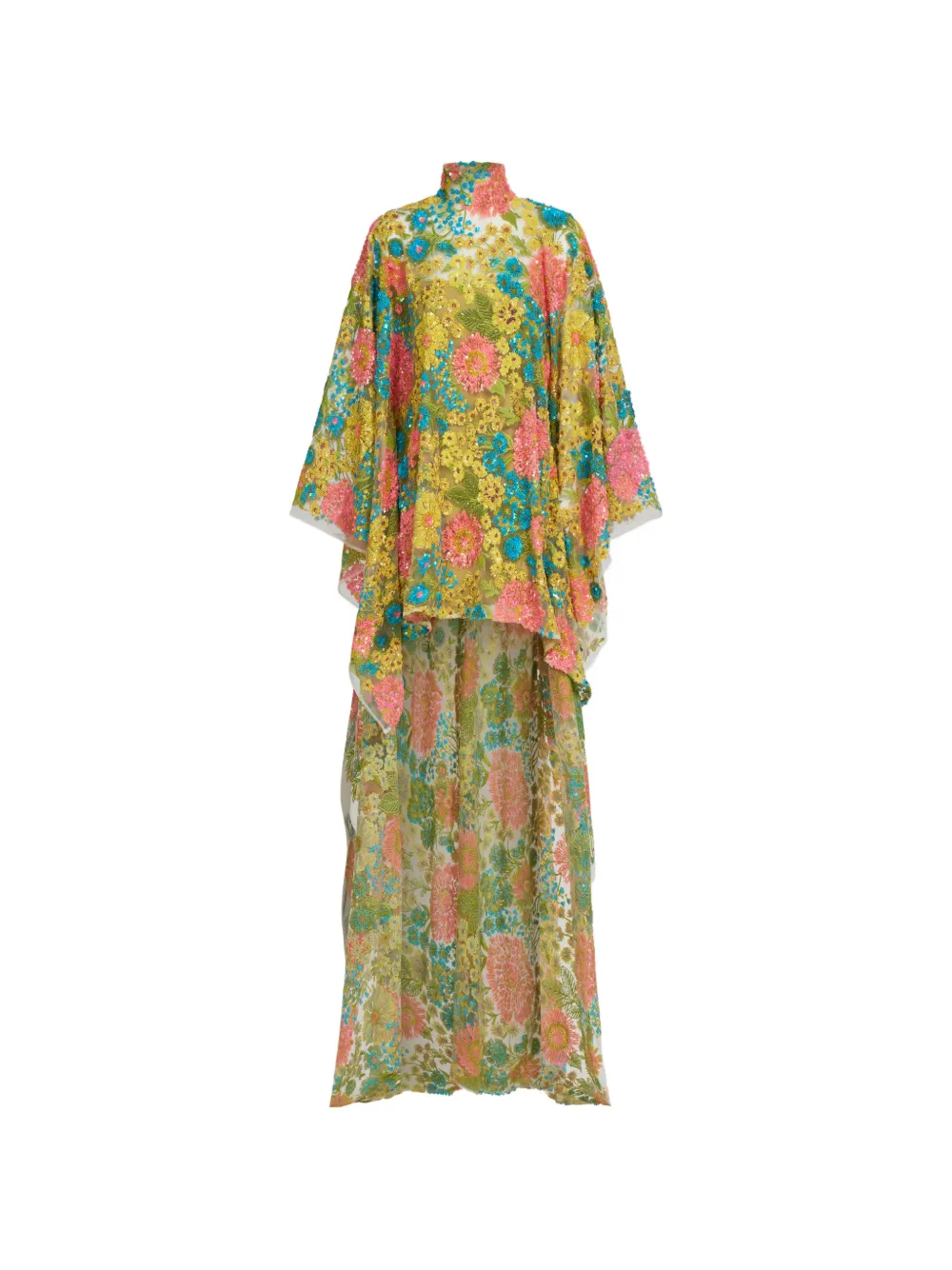 Taller Marmo Graham Kaftan floral dress - Yellow