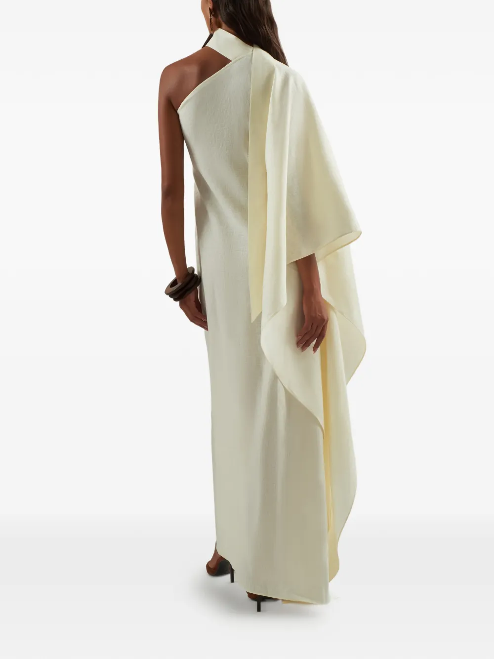 Taller Marmo Paloma asymmetrische maxi-jurk Beige