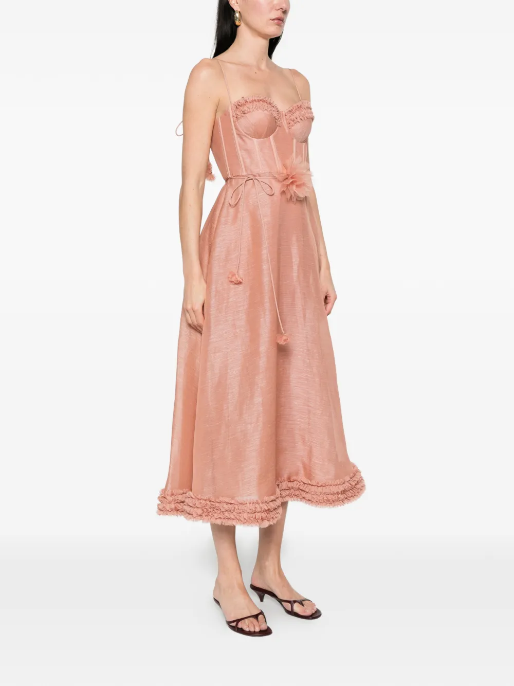  Zimmermann Luna Ruffled Dress - Pink 