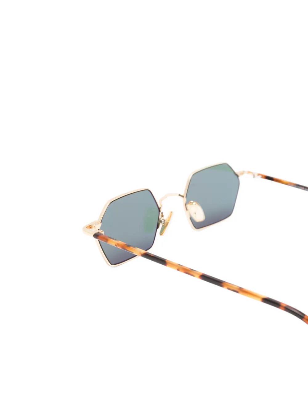  Eyepetizer Copper Geometric Sunglasses - Gold 
