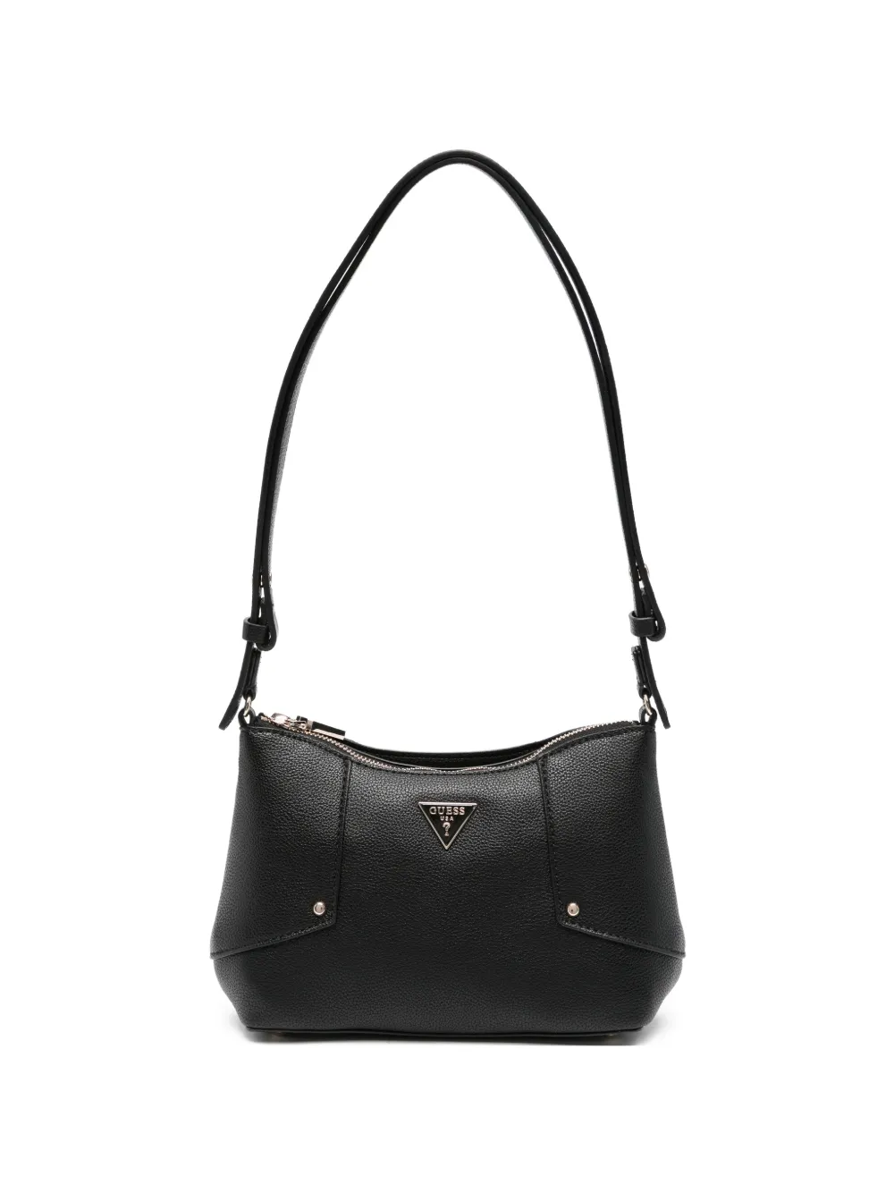 GUESS USA Borsa a spalla con placca logo - Nero