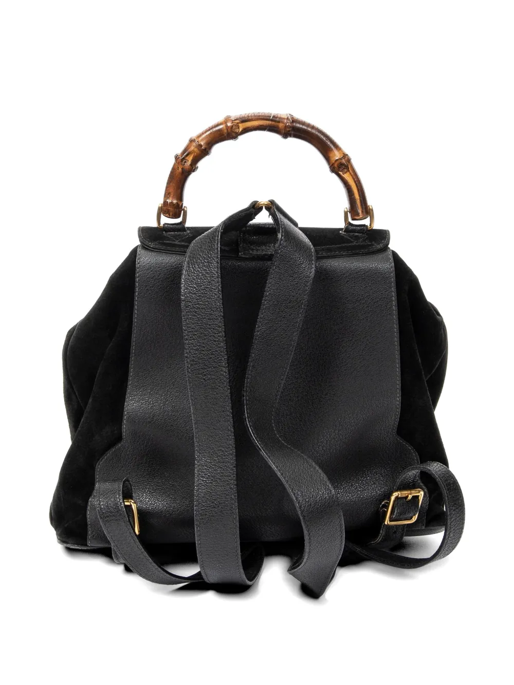 GUCCI Pre-owned Bamboo Backpack In Black