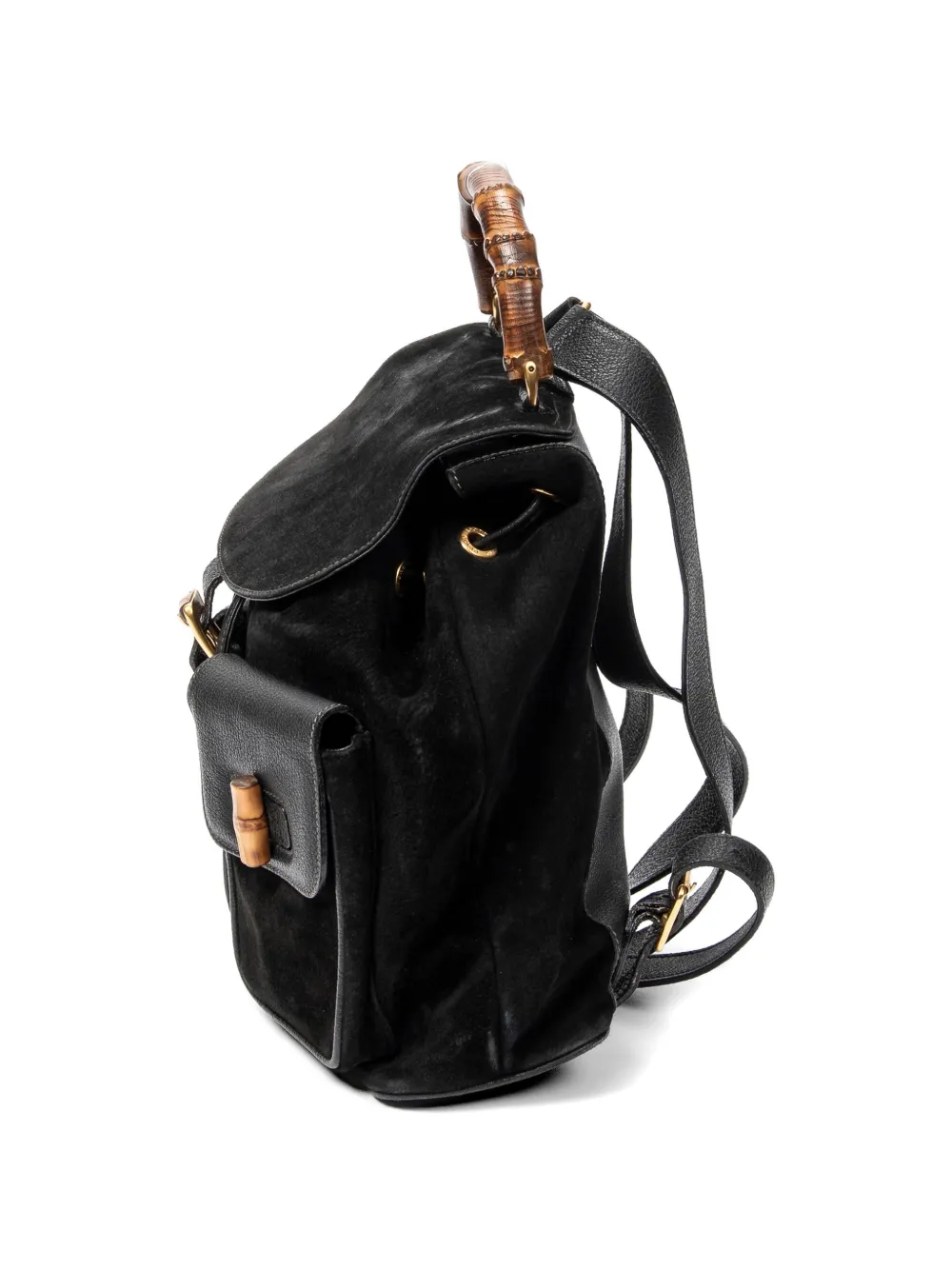 GUCCI Pre-owned Bamboo Backpack In Black