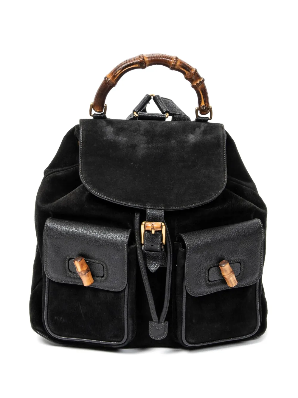 Gucci Pre-Owned Bamboo backpack - Nero