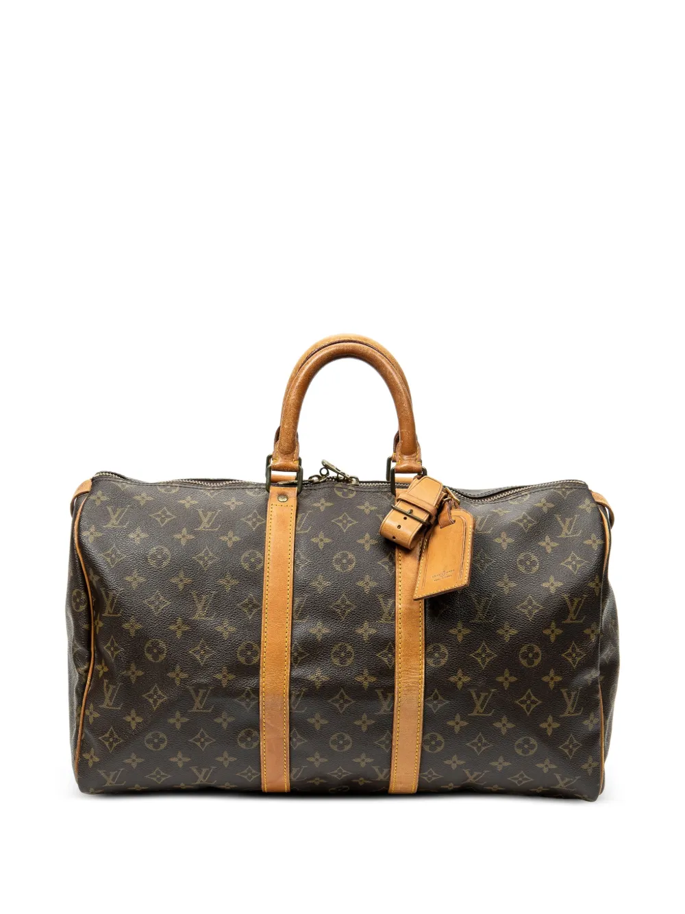 Louis Vuitton Pre-Owned 1986 45 Keepall logo-pattern travel bag - Marrone