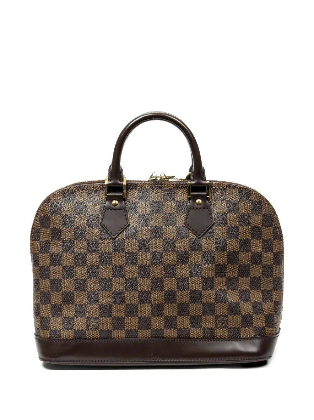 Louis Vuitton Pre-Owned PM Alma checked-pattern tote bag - Marrone