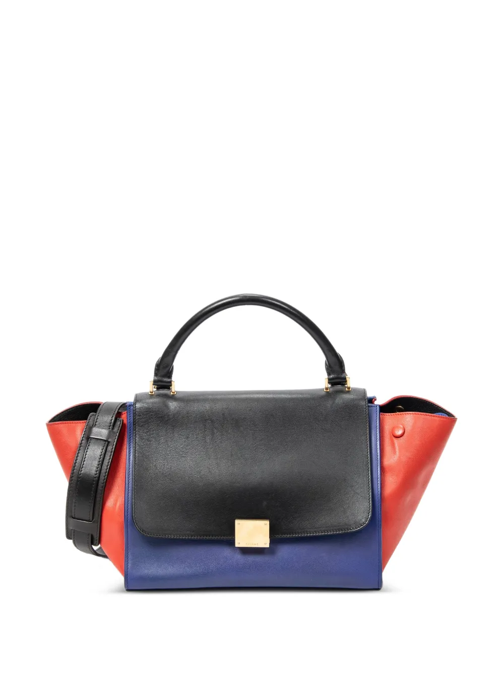 Celine Pre-Owned Small Tricolor Trapeze shoulder bag - Blu