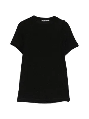 Simone Rocha Chain Pearl T-shirt | Black | FARFETCH